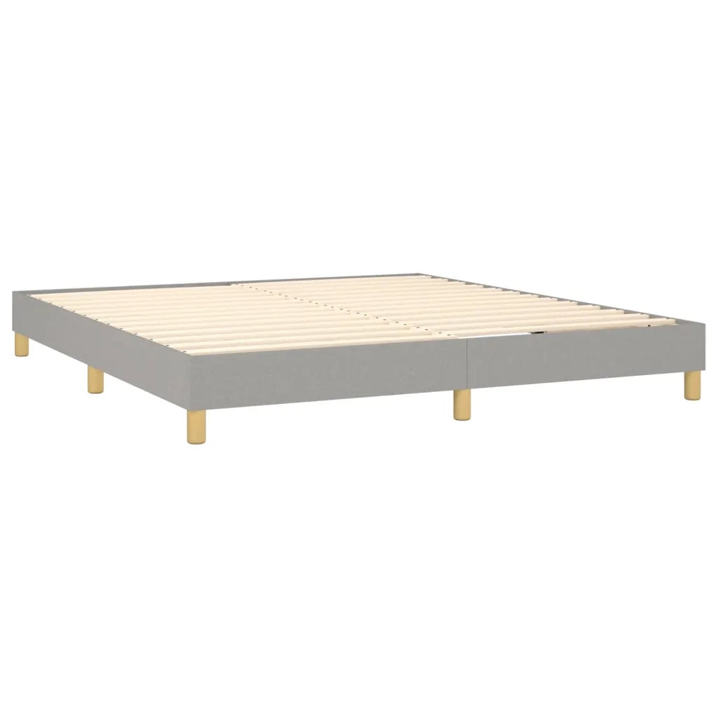 Letto a Molle Materasso e LED Grigio Chiaro 180x200 cm Tessuto 3133573
