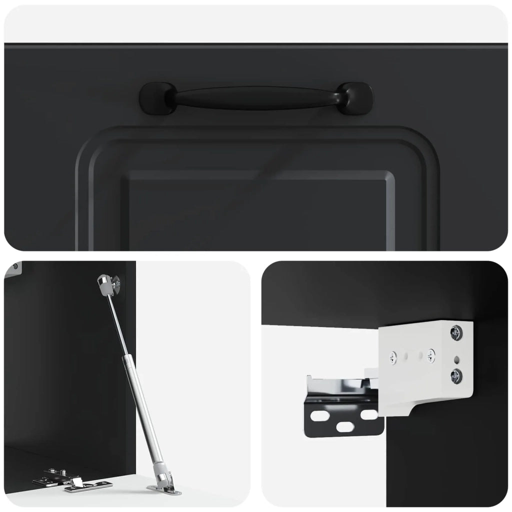 Mobile TV da Muro | Armadietto TV | Mobile Porta TV Nero 59,5 x 31 x 30 cm