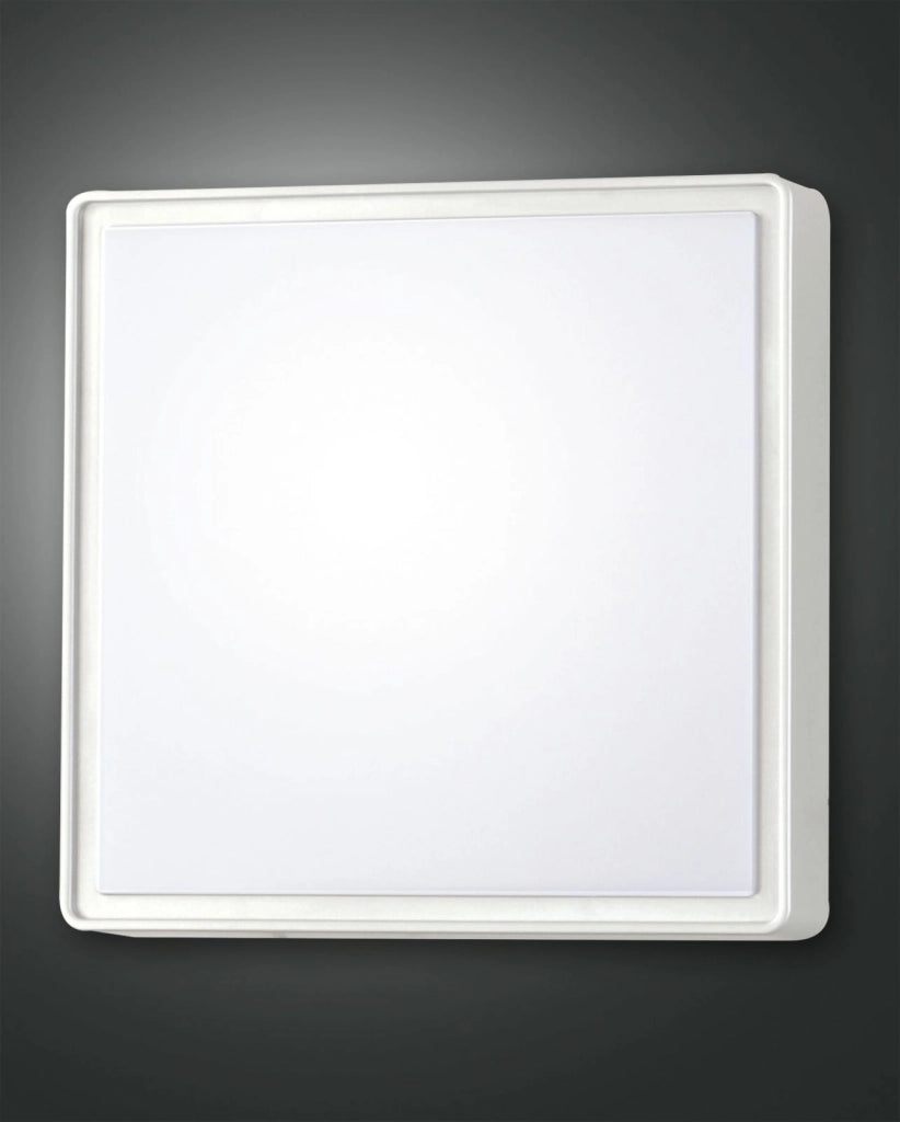 OBAN PLAFONIERA BIANCA 2 LUCI ATTACCO E27 L.30X30CM IP65