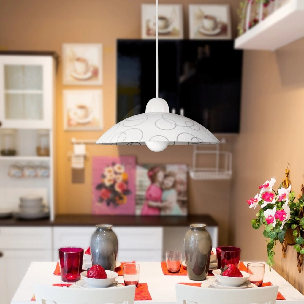 Lampada a sospensione Rabalux Ada bianco E27 1 luce 60W