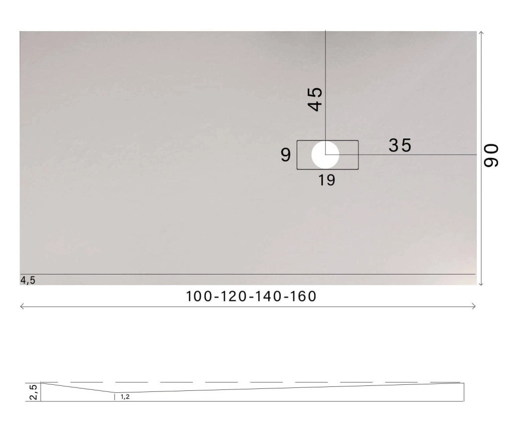 Piatto Doccia in Pietra 90x200 cm Bonussi Manila Sabbia