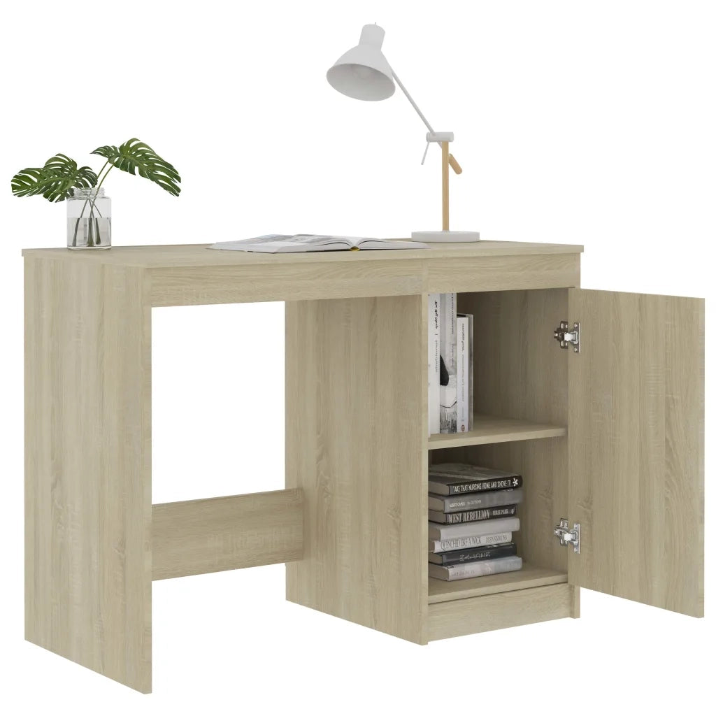 Scrivania | Tavolo da Ufficio Rovere Sonoma 100x50x76 cm in Legno Multistrato