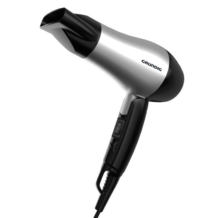 Grundig HD 2200 asciuga capelli 1200 W Nero, Argento