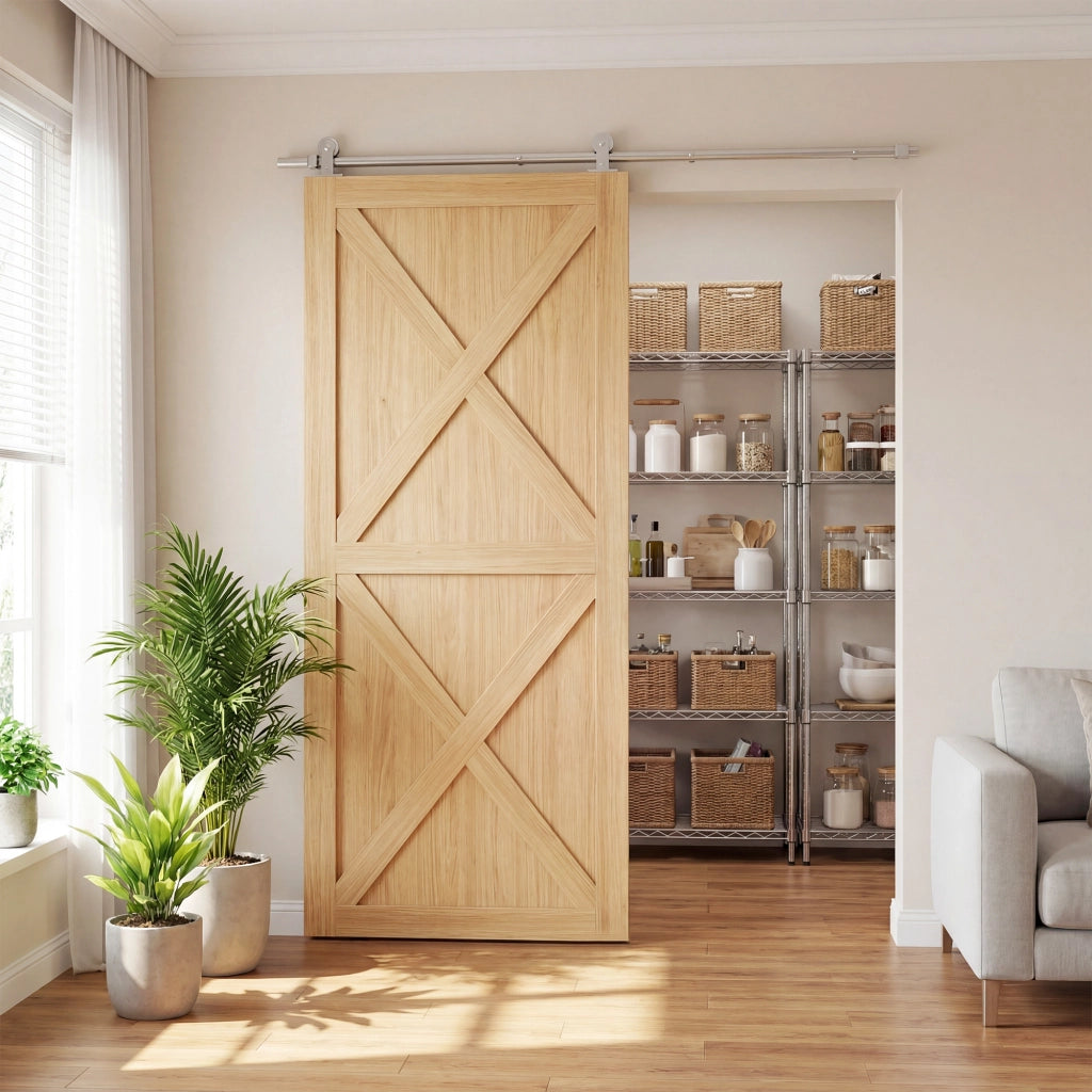 Guida scorrevole per porte ¨C Minimal ¨C Argento 76x30 cm
