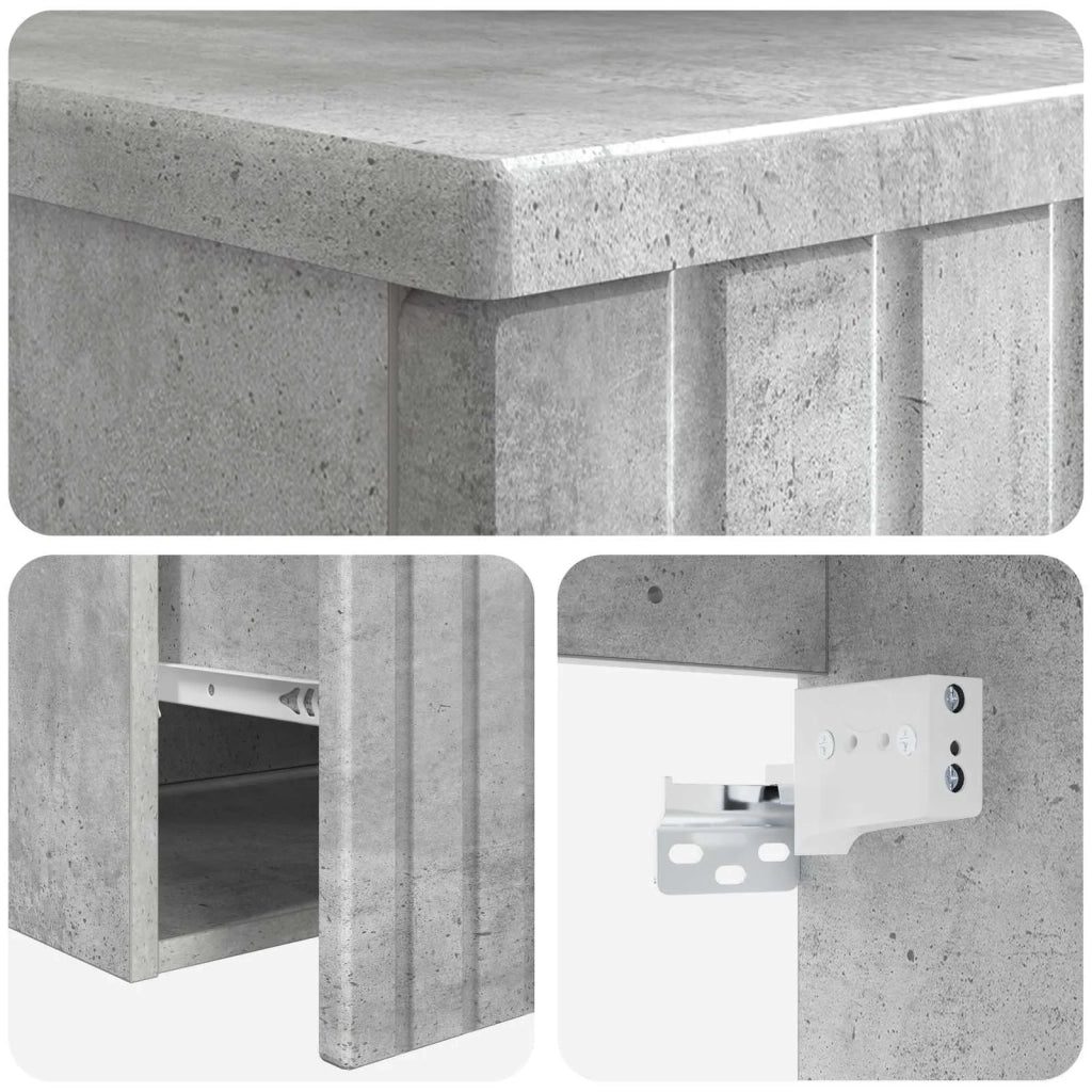 Mobiletto da Bagno | Armadio da bagno a Muro Grigio Cemento 59 x 44,5 x 50 cm