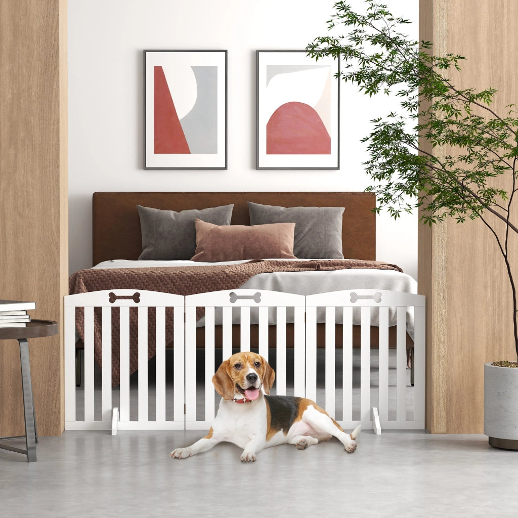 Recinto Pieghevole per Cani ¨C Zephmum ¨C 3 Pannelli Grigio 155 cm