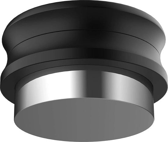 Tamponatore a spinta 53,3 mm - distributore di zucchero per caffè - Base Flat 53,3 mm tamponatore - tamponatore per espresso in acciaio inossidabile con fondo in alluminio