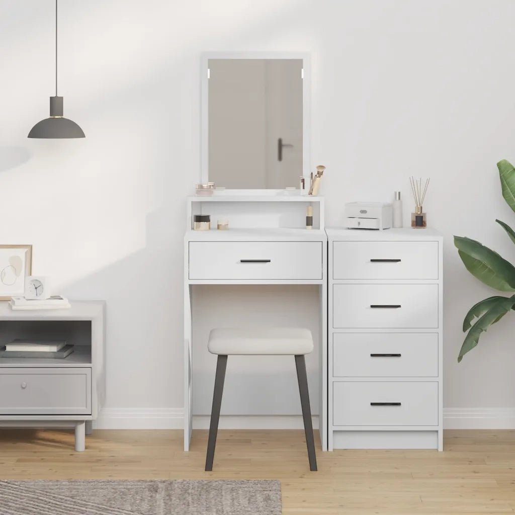 Toeletta | Tavolo da Trucco Bianco 50 x 41 x 140 cm Legno multistrato