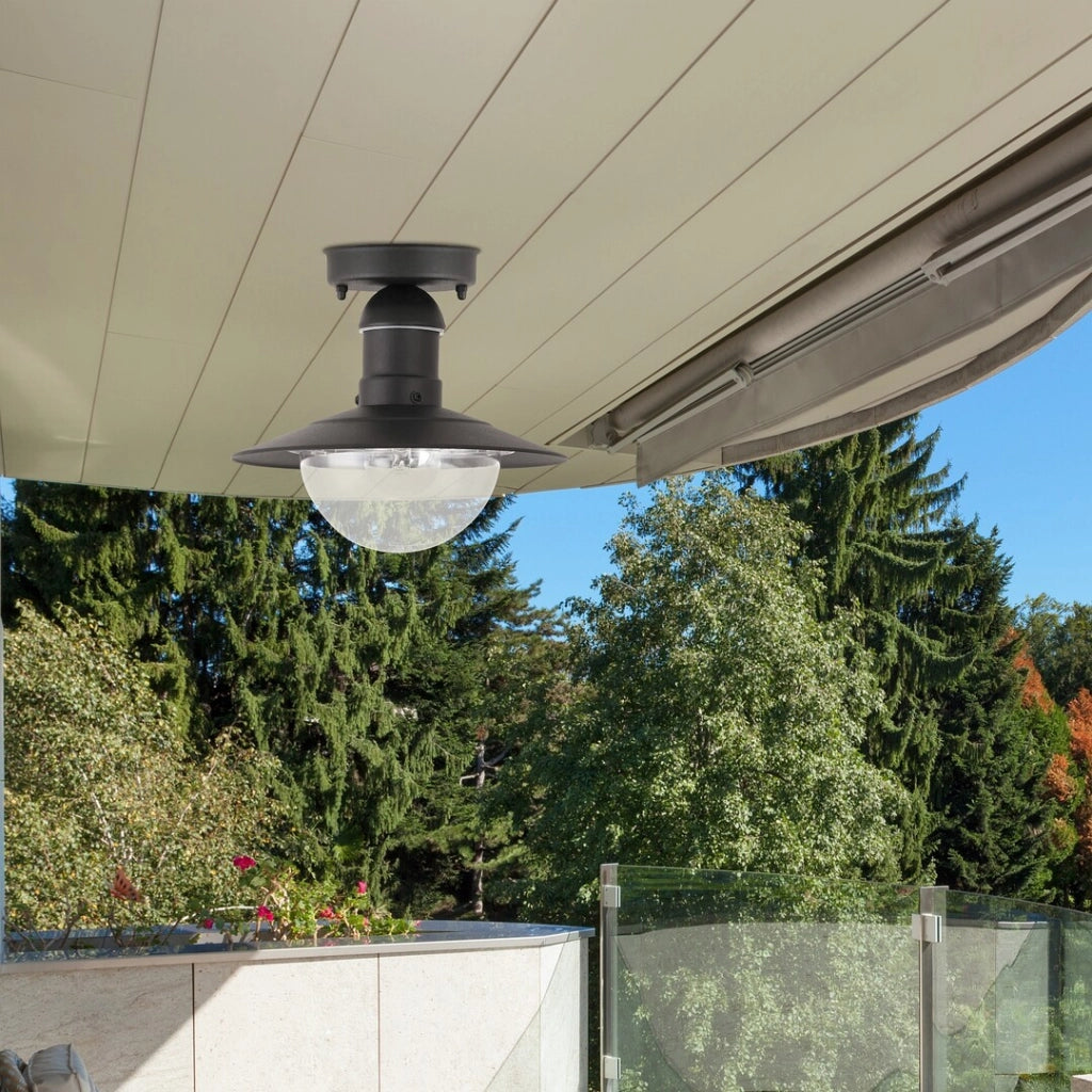 Plafoniera esterna Rabalux Oslo nera E27 IP44 24cm
