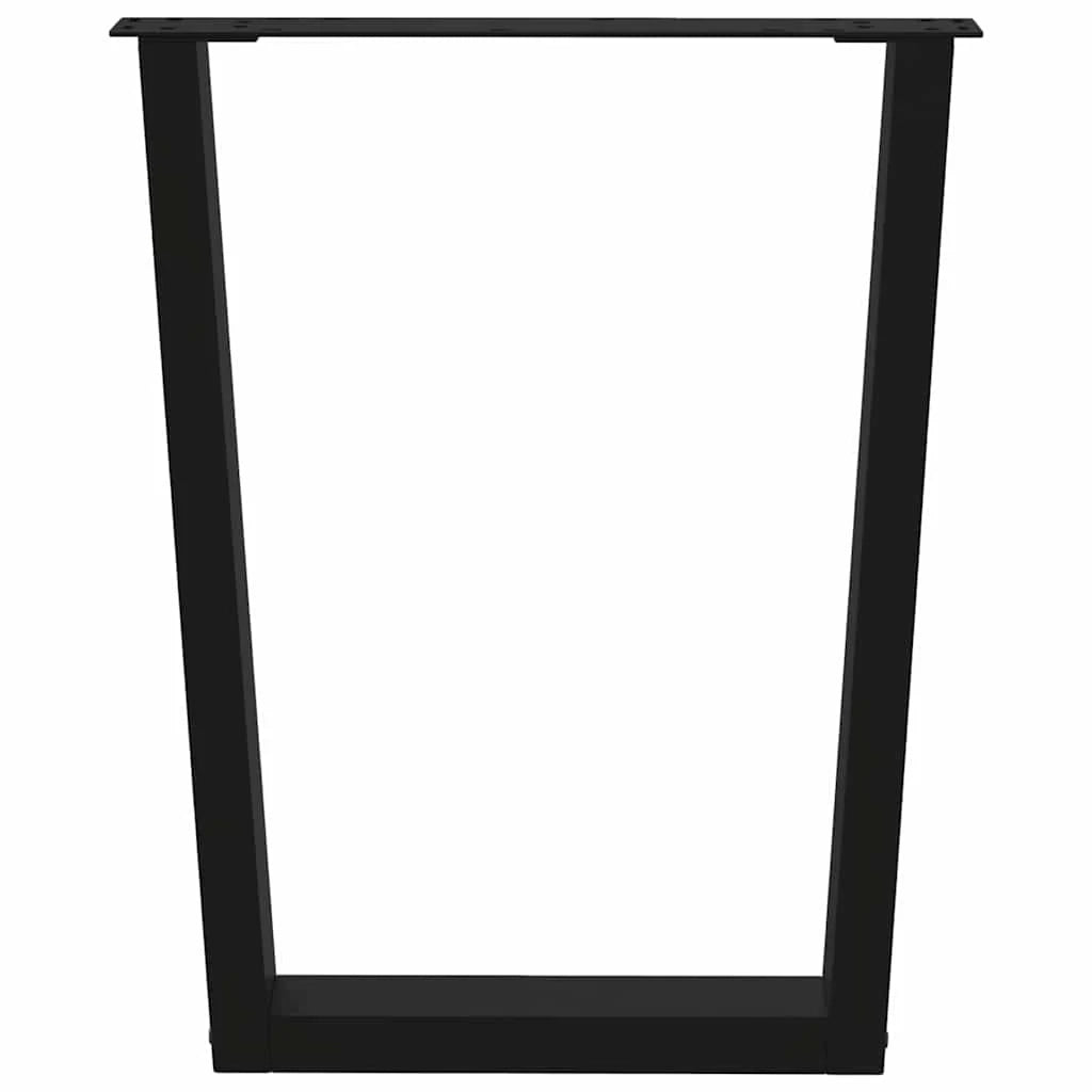 Set di 3 gambe geometriche per tavolo da pranzo 70 x 73 cm con piedini regolabili stile moderno acciaio nero 02_0056946