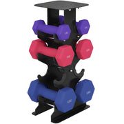 Set 3 Manubri Esagonali con Supporto ¨C Xylo ¨C 2x1kg 2x3kg 2x5kg Impugnatura Antiscivolo