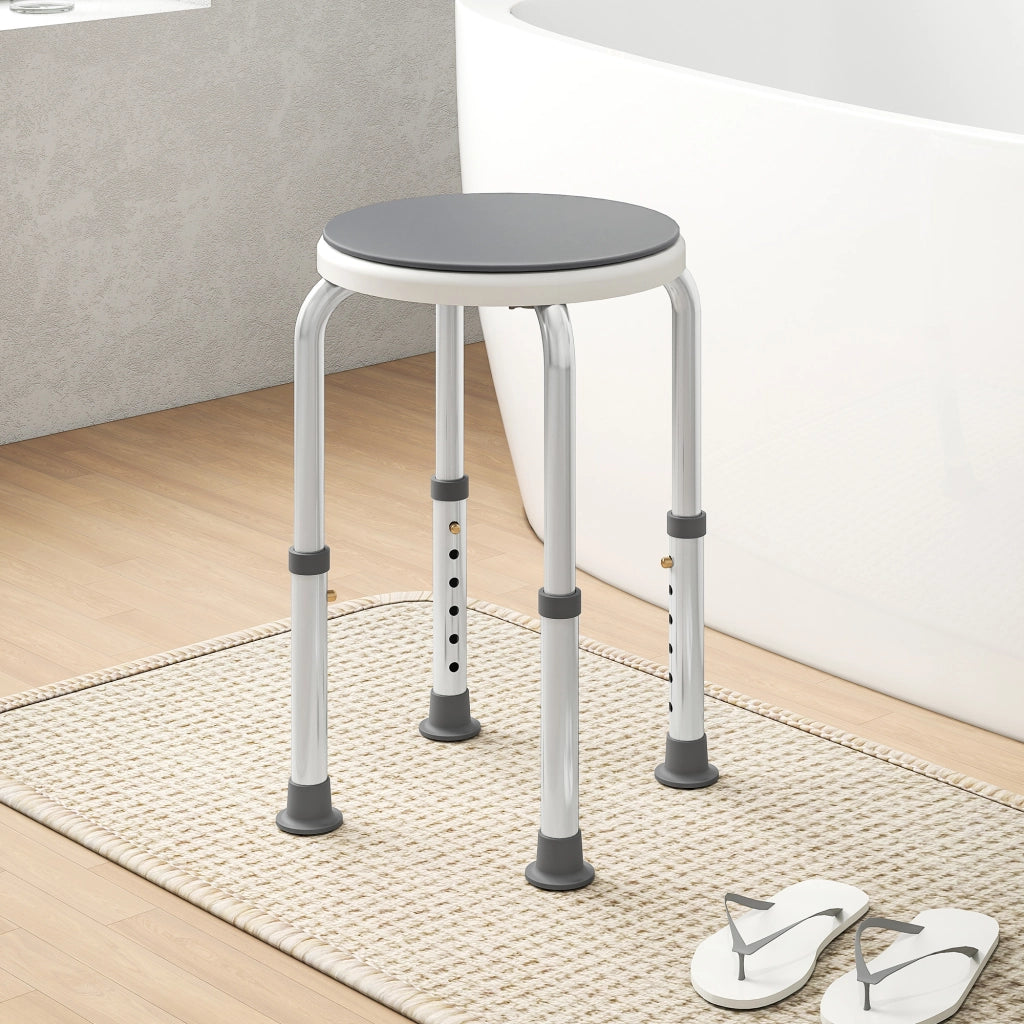 Sgabello doccia girevole 360¡ã ¨C Xylo ¨C alluminio antiscivolo regolabile
