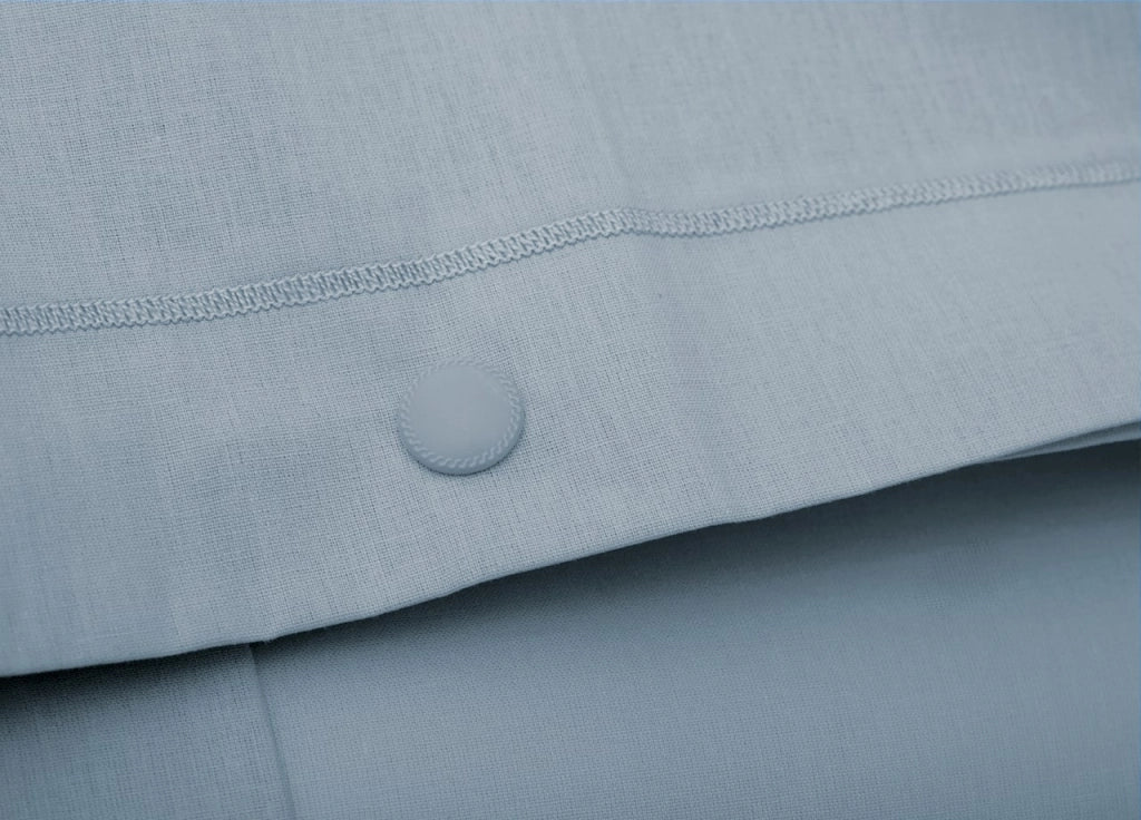 Completo Lenzuola In 100% Cotone In Tinta Unita Made In Italy - 1 Piazza e Mezza - Azzurro