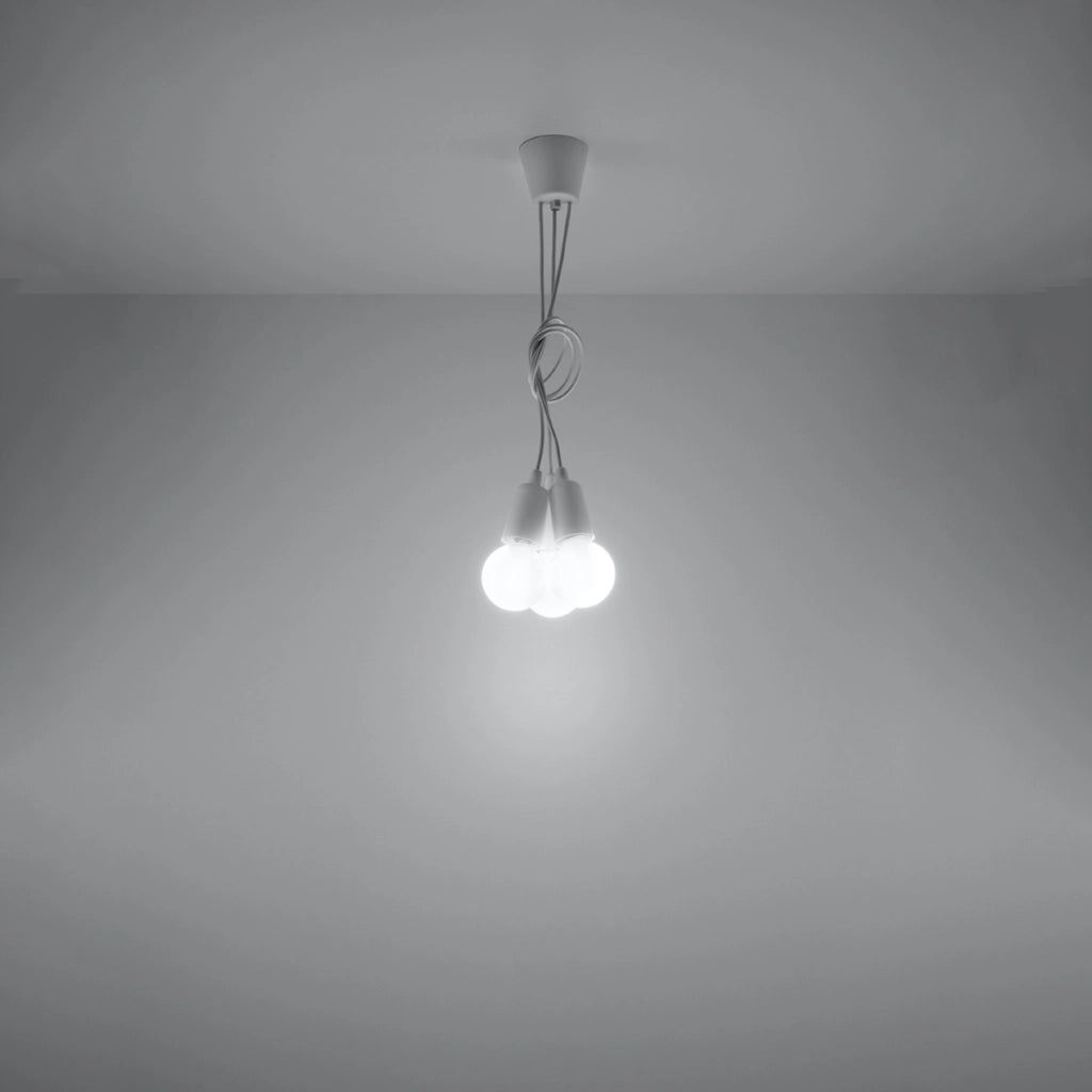 Lampada a sospensione DIEGO 3 bianco