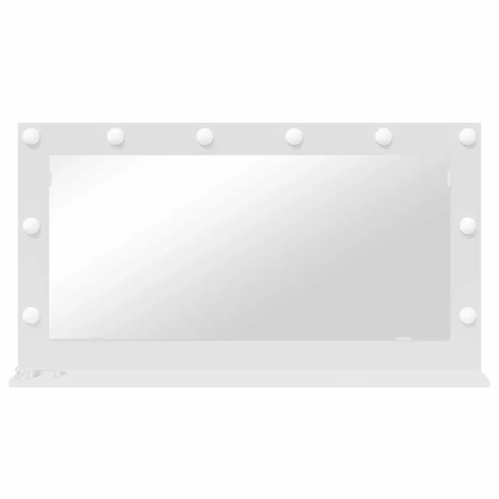 Specchio da Vanit¨¤ Rettangolare Bianco 100 x 55 x 18 cm