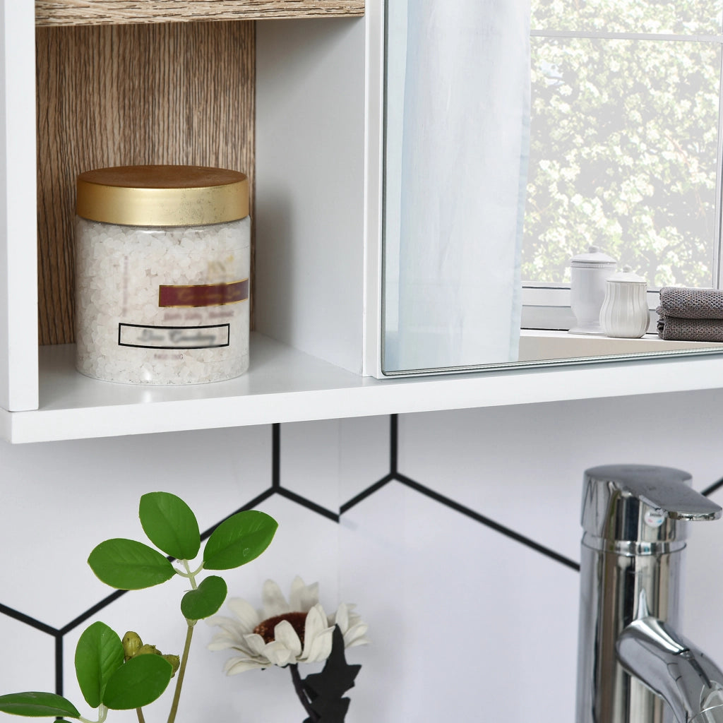 Armadio con specchio ¨C zephmum ¨C bianco, MDF, 60x14.5x49.4 cm