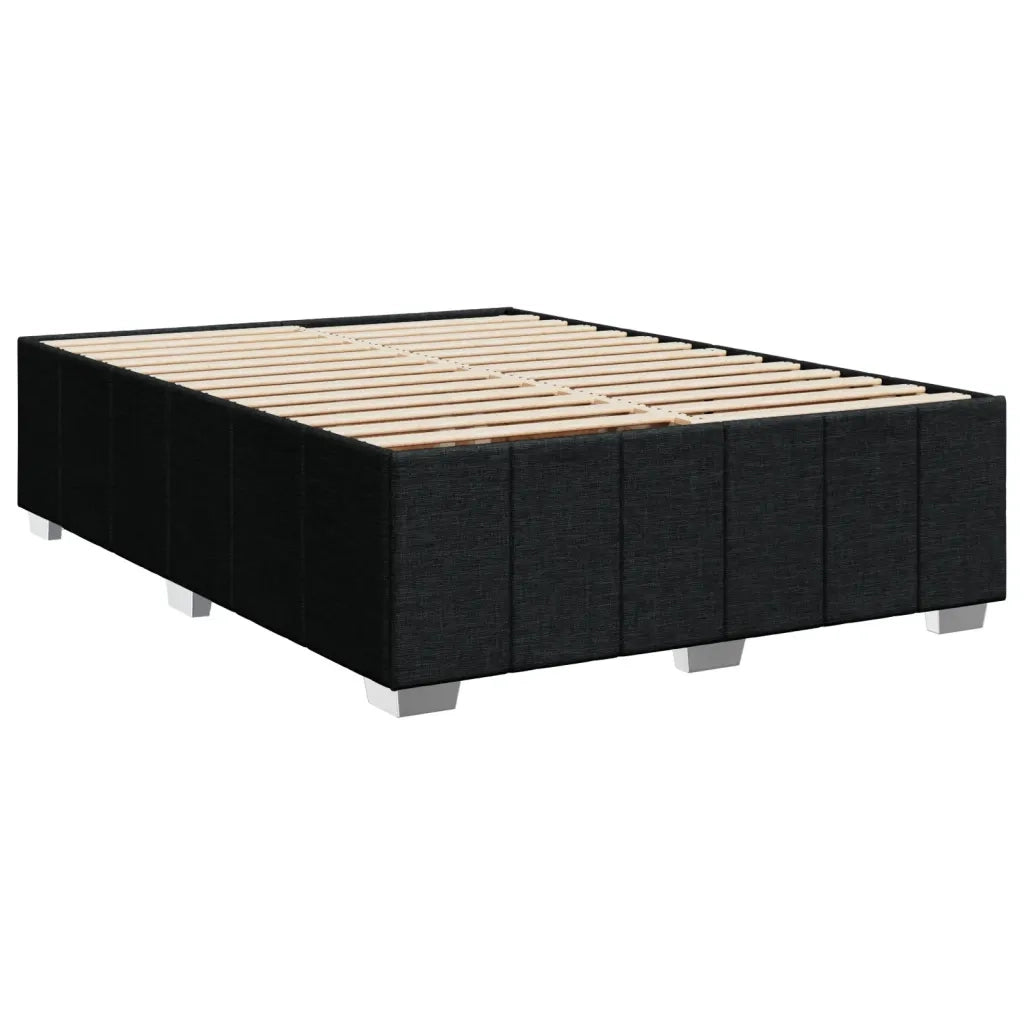 Giroletto a Molle con Materasso Nero 160x200 cm in Tessuto 3291728