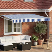 Tenda retrattile manuale con LED Blu e Bianco 3 x 2 m