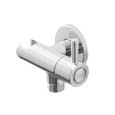 Set doccetta bidet cromata in abs con pulsante on/off e supporto con rubinetto