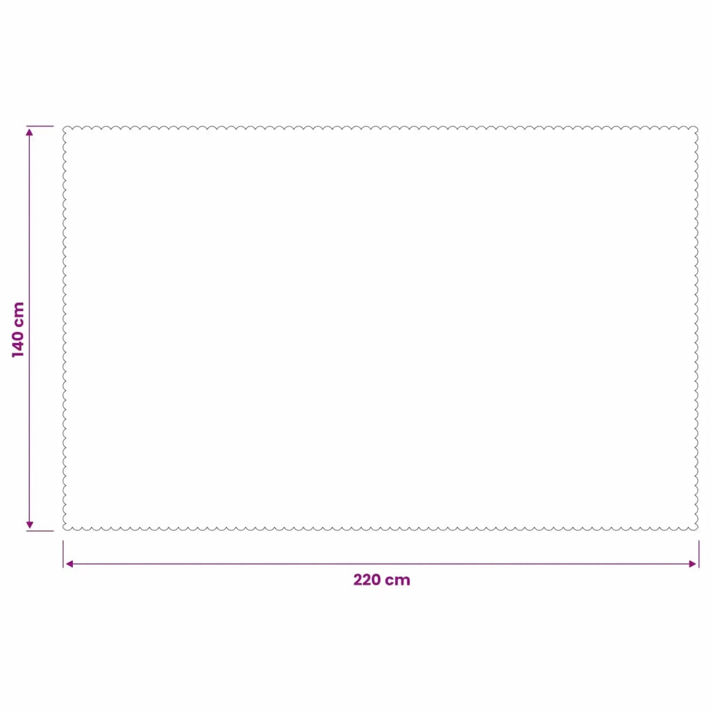 Tovaglia da Tavolo Rettangolare Beige 140 x 220 cm 42040117