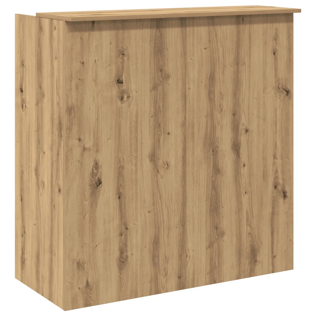 Banco Reception | Scrivania | Tavolo da Ufficio Rovere Artigianale 100x50x103,5cm in Truciolato