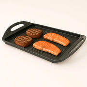 Piastra Grill Bistecchiera con 2 Manici e Fondo Induzione Effetto Pietra 25x35cm