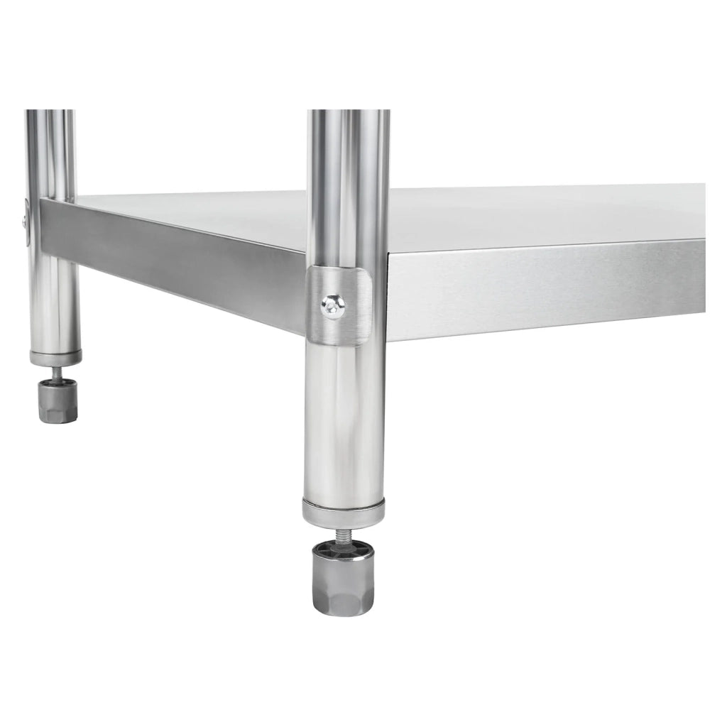 Tavolo da lavoro professionale in acciaio inox con gambe regolabili 120 x 70 cm 3614083