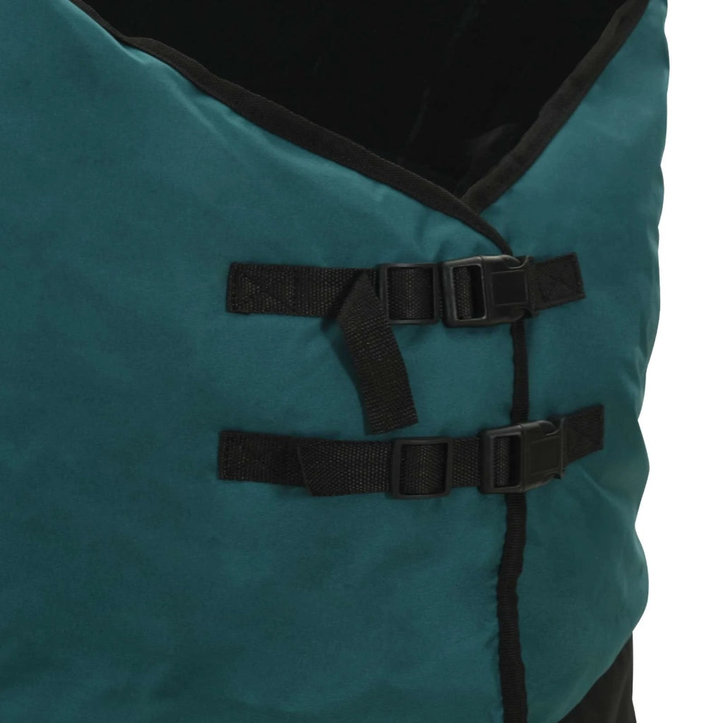 Coperta per Cavalli Verde Scuro e Nero 85 cm Poliestere 42013068