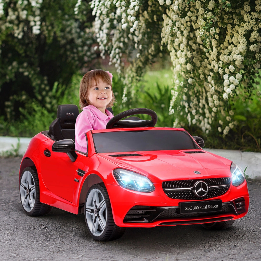 Auto Bambini Mercedes SLC 300 Telecomando ¨C zephmum ¨C Rosso PP e Metallo 107x62.5x44 cm