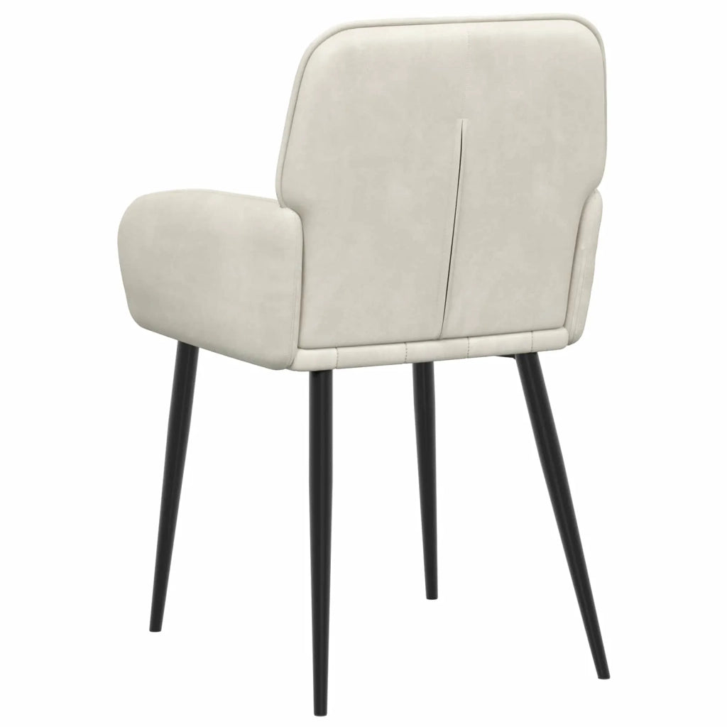 Sedie da pranzo 6 pcs Velluto (V) Crema 56,5 x 50 x 86 cm 3428181