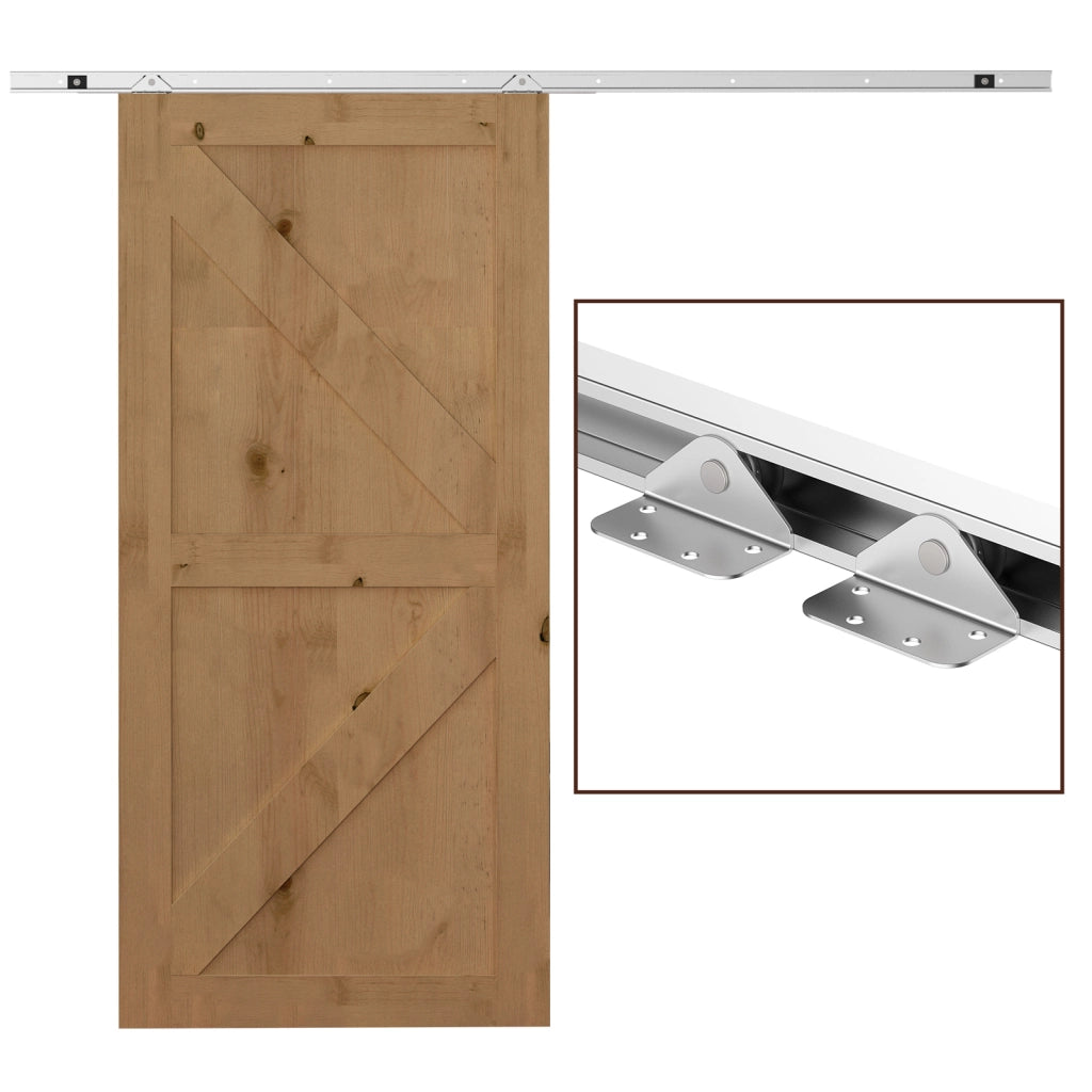 Kit Porta Scorrevole ¨C Xylo ¨C Metallo con Guida e Accessori 186 cm
