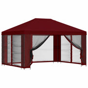 Gazebo | Pergolato da giardino con pareti laterali 4 ¡Á 3 m Borgogna