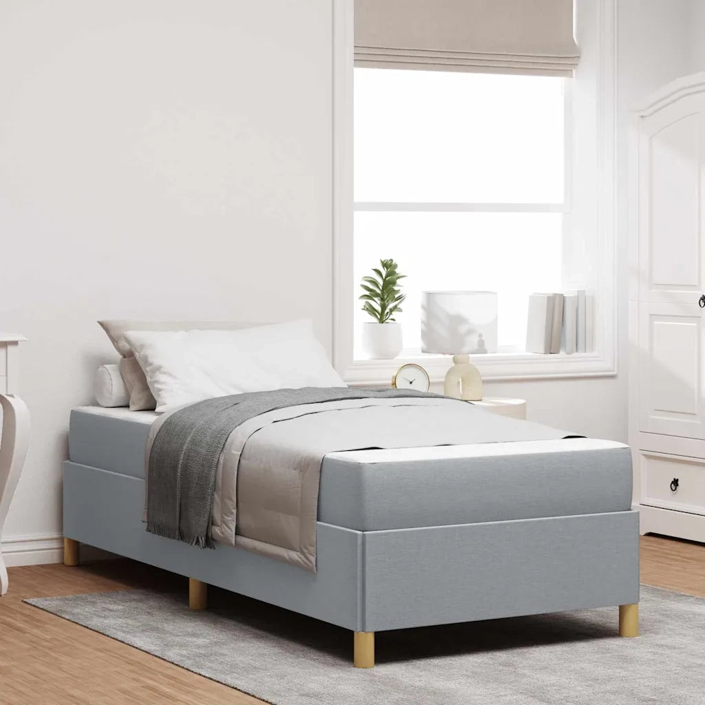 Struttura del letto Grigio chiaro 100 x 200 cm Tessuto 3398913