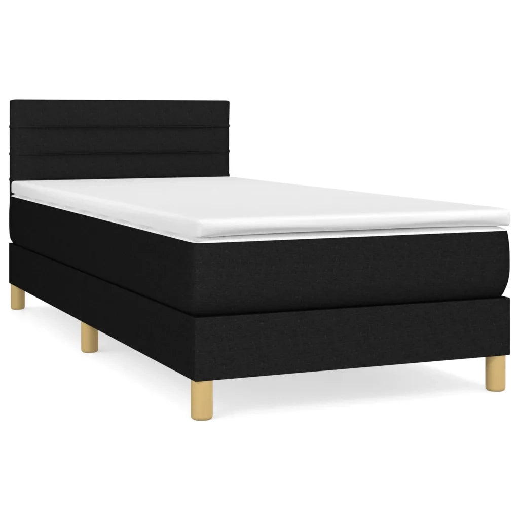 Giroletto a Molle con Materasso Nero 90x190 cm in Tessuto 3140659