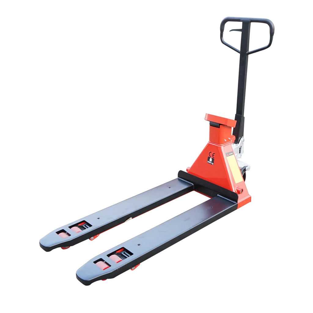 Transpallet manuale 2T con bilancia elettronica e ruote in poliuretano (silicone) birullo– Breckner Germany