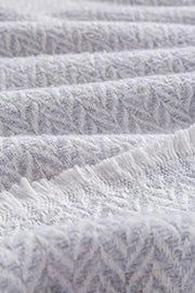 Set di coperte in cotone lussuoso - 4 stagioni - lenzuola morbide - herringbone chiaro