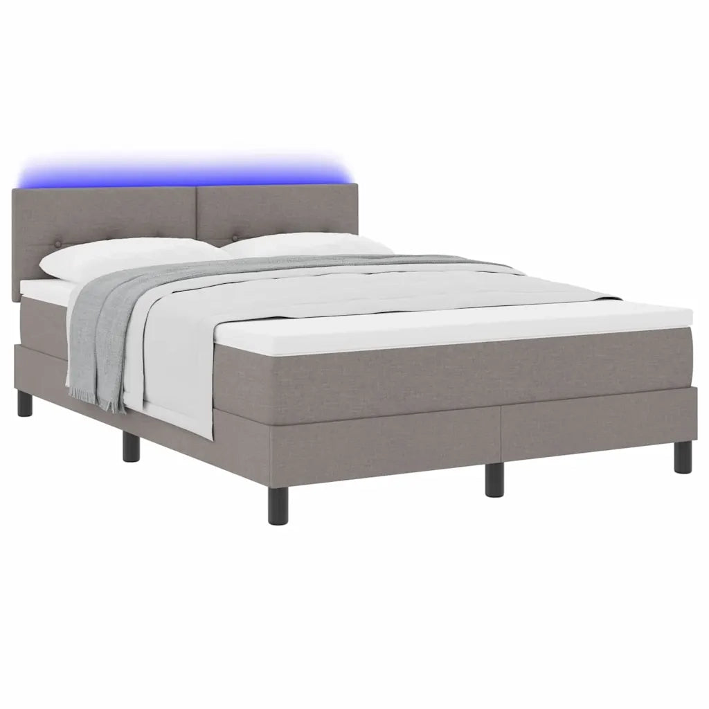Letto a molle con materasso con led Talpa 160 x 200 cm Tessuto