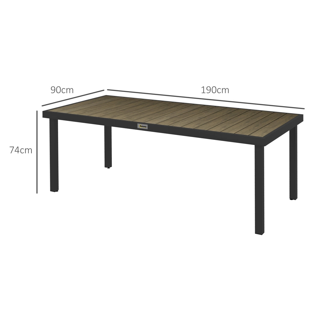 Tavolo da pranzo giardino allungabile 8 persone ¨C Xylo ¨C Alluminio piano PE grigio