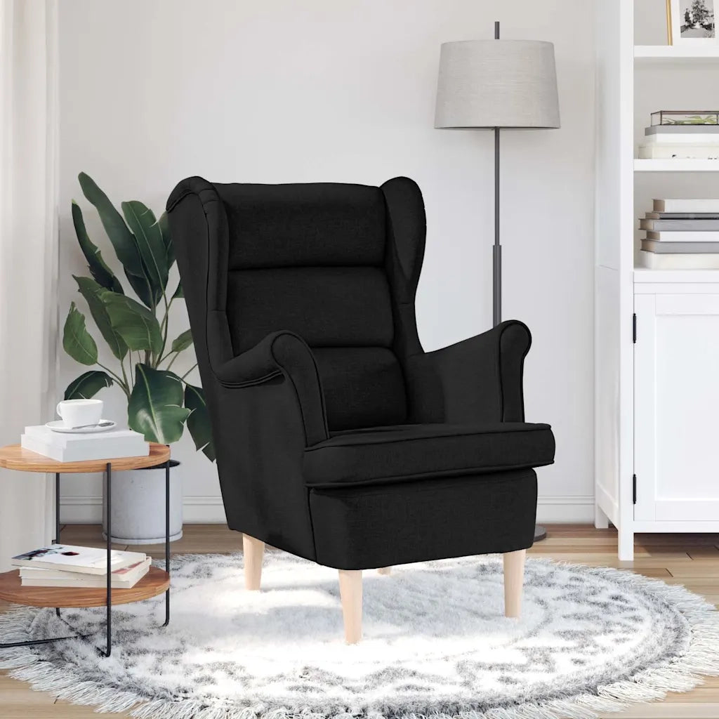 Poltrona | Sedia Relax Nera 74x84x100 cm in Tessuto