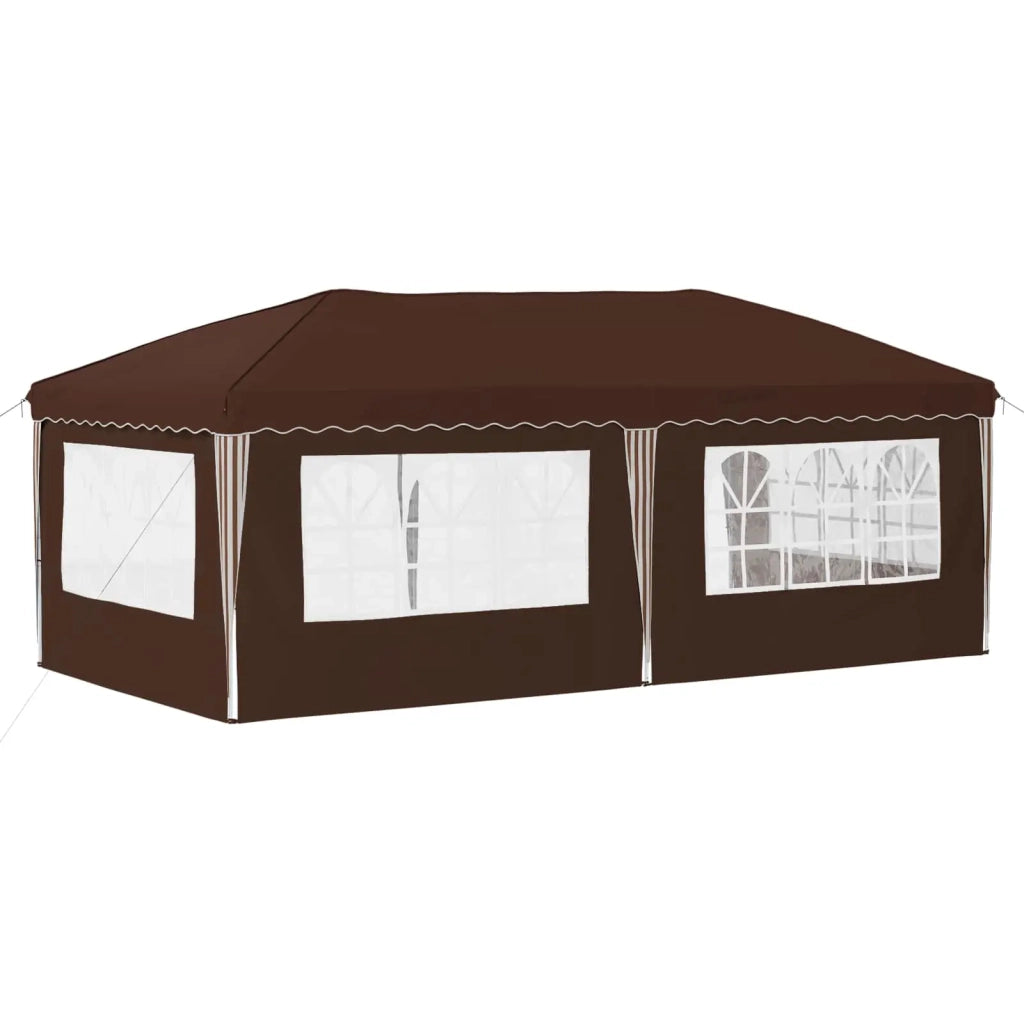 Tenda per feste a pop-up-Gazebo 575 x 289 x 245 cm Marrone