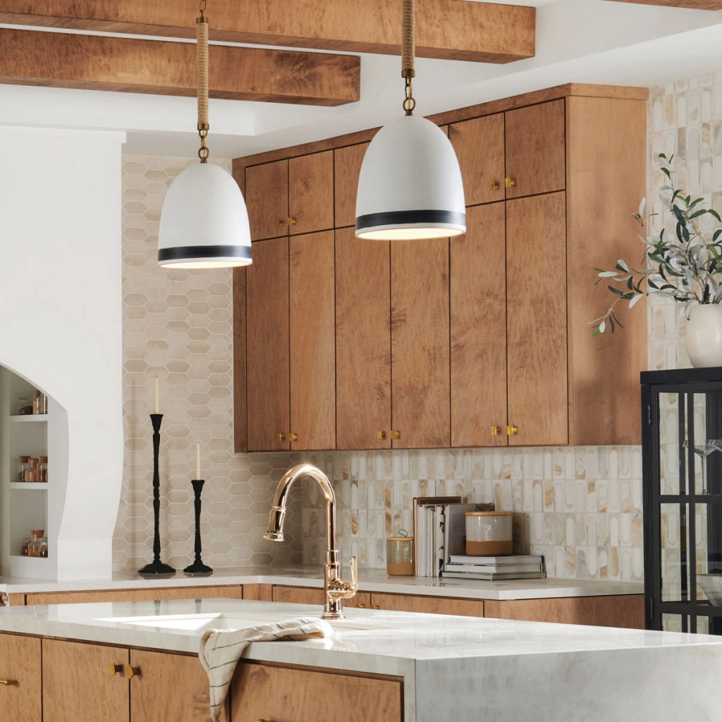 Lampada a sospensione Hinkley Nash ottone ceramica E27