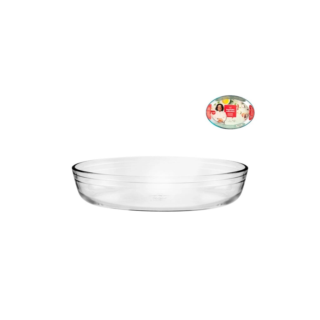 Tegame ovale in vetro borosilicato cm 40×27