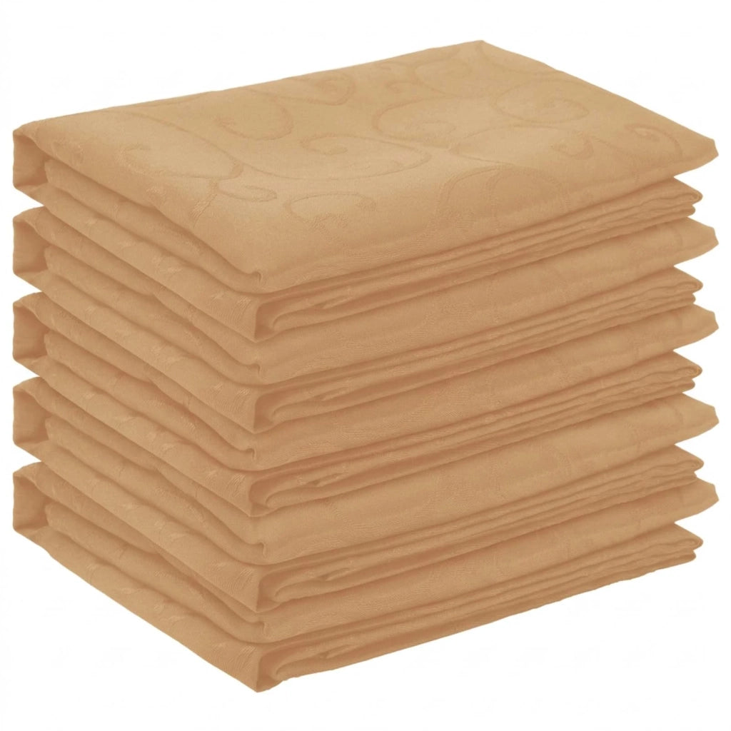 Tovaglia da Tavolo 5 pz Rettangolare Beige 140 x 160 cm 42040453