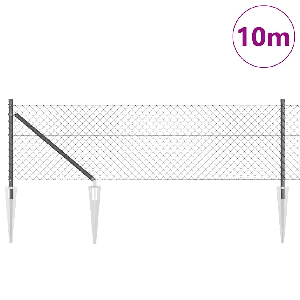 Palo della recinzione Grigio 10 x 0,4 m (maglia 40 x 40 mm) 3351174