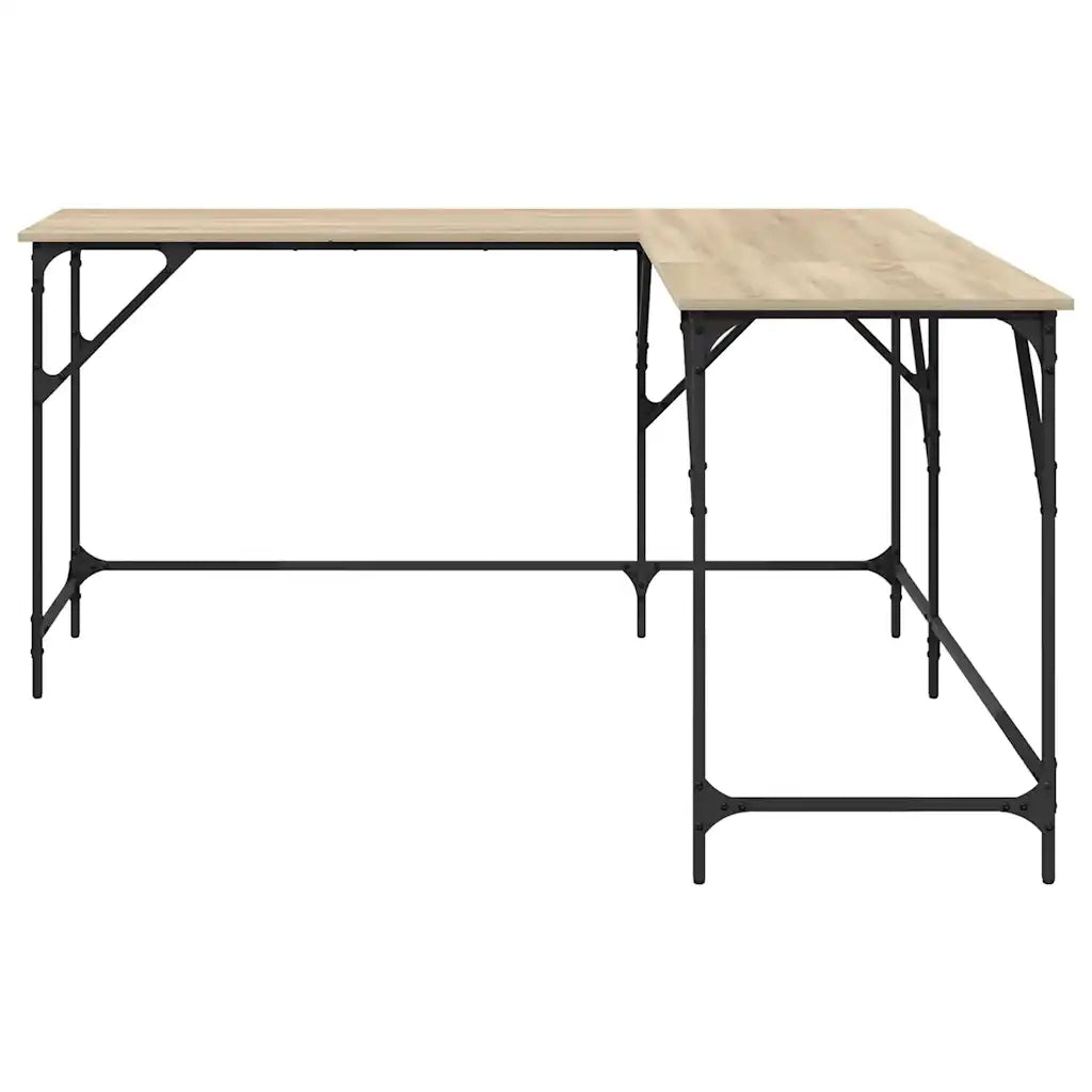 Scrivania | Tavolo da Ufficio Rovere Sonoma 149x149x75 cm in Legno Multistrato