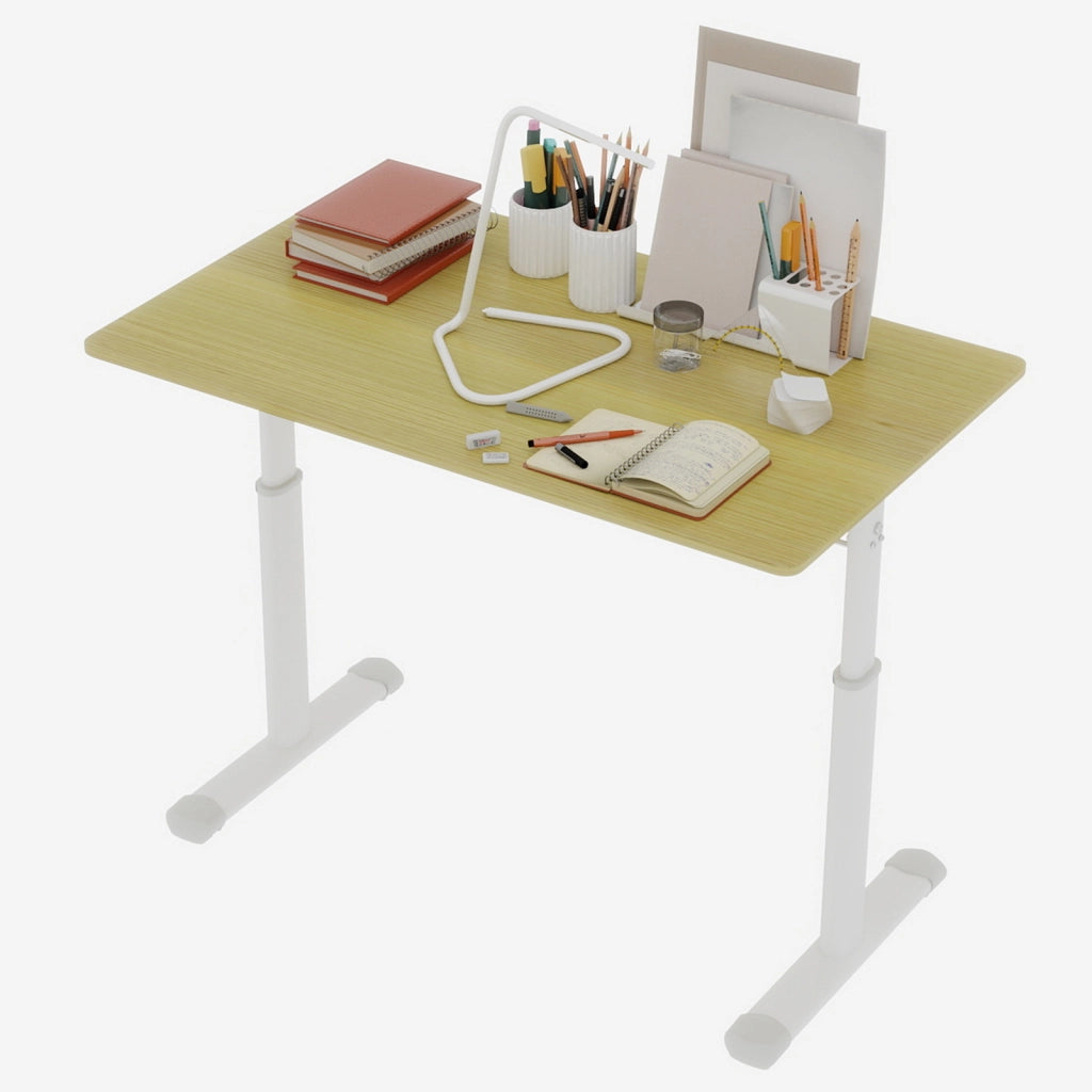 SCRIVANIA Regolabile in Altezza 108 cm Legno e Metallo