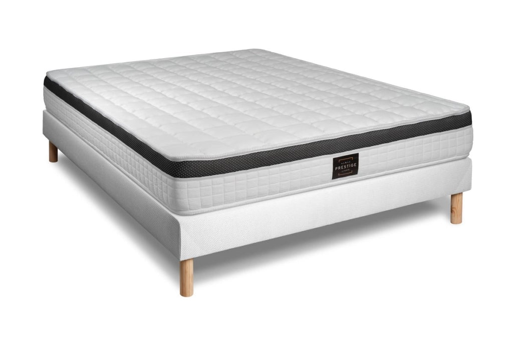 Pacchetto letto completo - Materasso 140x200cm + Box spring con doghe (kit) + 2 cuscini + Piumino - Superior