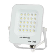 Proiettore led 20 watt slim metallo bianco ip65 equivalente 115 watt *** temperatura colore lampada 6000k bianco fred...