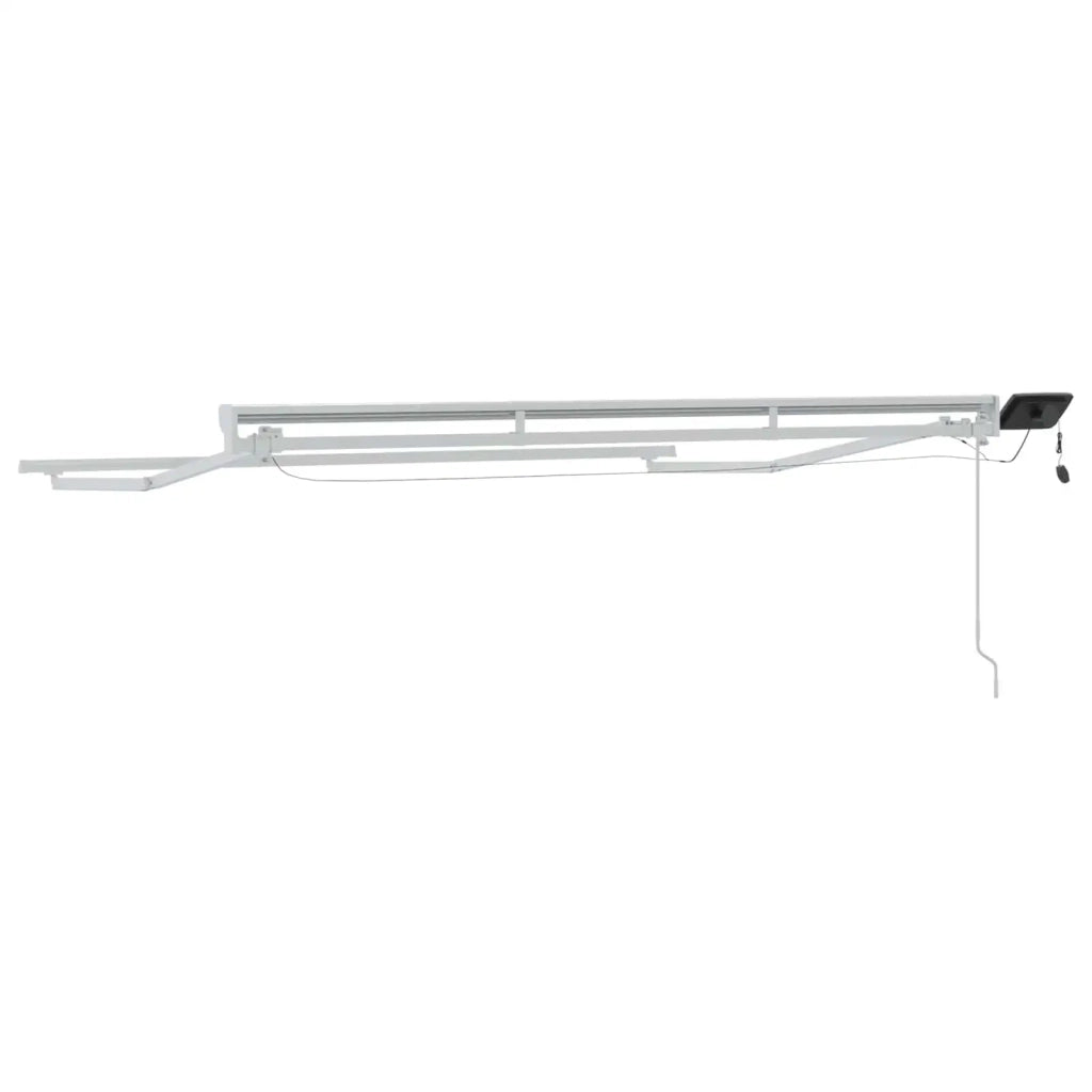 Cornice per Tenda Manuale con LED Bianco 3,5 x 2 m Alluminio 42024796