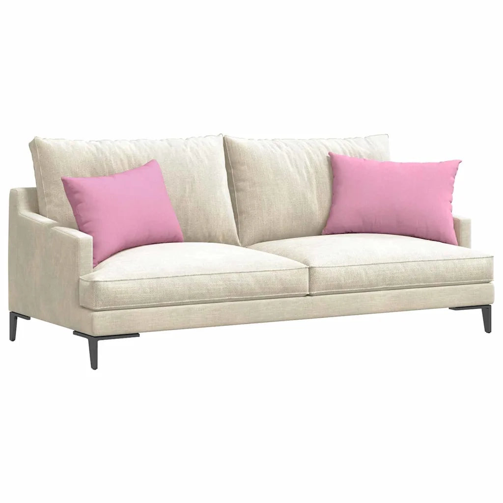 Cuscini da Divano 2 pz-Set di 2 Cuscini per Sofa Rosa 60 x 40 cm Tessuto